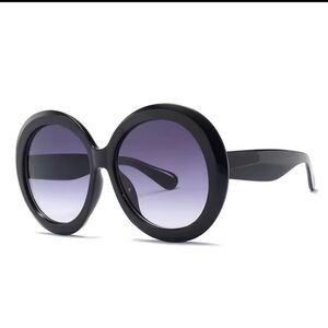Retro Oversized Round Fashion Glasses Chic Black Statement Eyewear Y2K Aesthetic